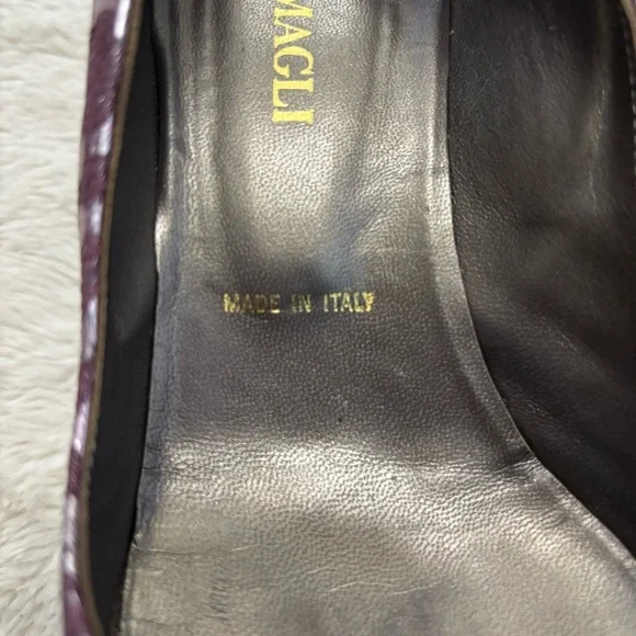 Bruno Magli Metallic Pink Purple Animal Print Pointed Toe Women's Heels Size 7 - Picture 7 of 12